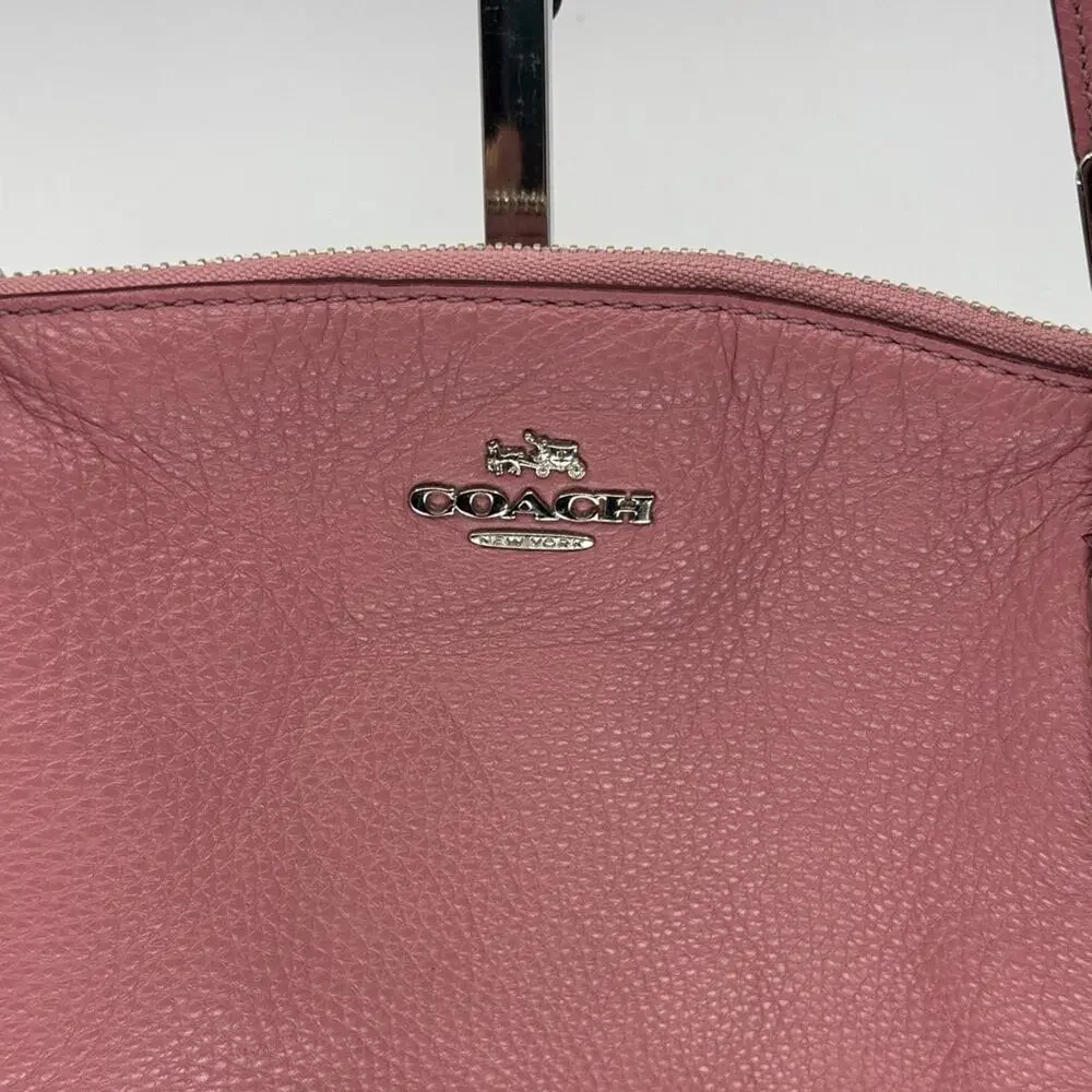Coach Dusty Rose Leather Shoulder Bag - Picture 2 of 9